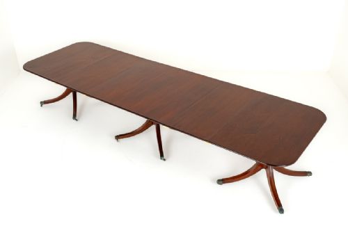 Mahogany Regency Style Pedestal Dining Table