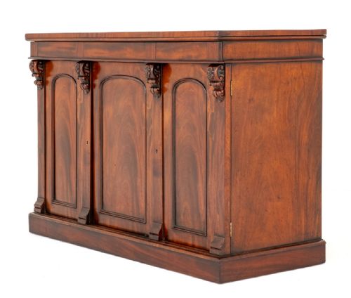 William IV Mahogany 3 Door Side Cabinet