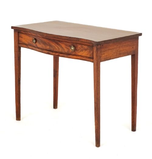 Georgian Style Mahogany Serpentine Side Table
