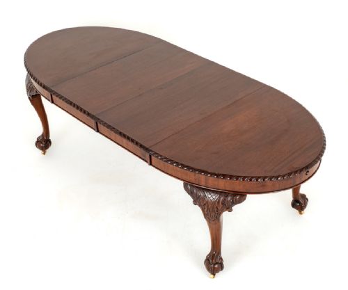 Mahogany Chippendale Style Extending Dining Table