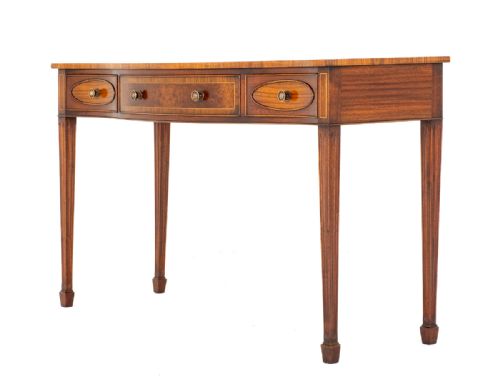 Mahogany Serpentine Console Table