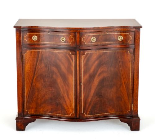 fig 1. Regency Revival Serpentine Mahogany Side Cabinet