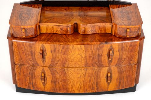 fig 2. Quality Walnut Art Deco Bedroom Suite