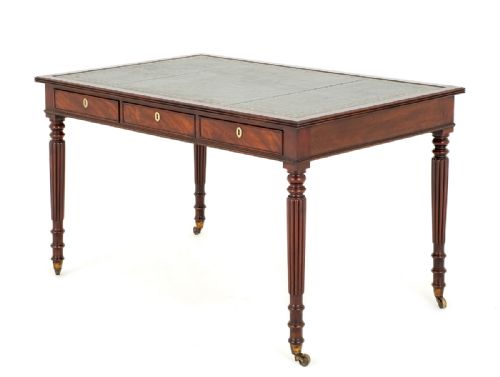 Regency 3 Drawer Mahogany Writing Table