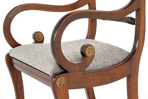 fig 1. Set of 12 Mahogany Regency Revival Dining Chairs