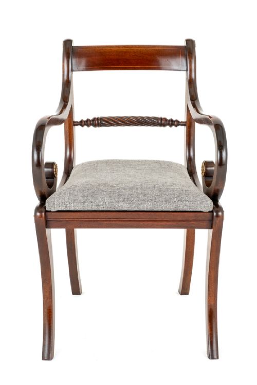 fig 2. Set of 12 Mahogany Regency Revival Dining Chairs