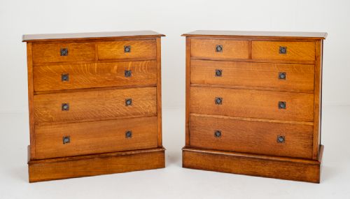 Pair of Arts and Crafts Style Chest of Drawers