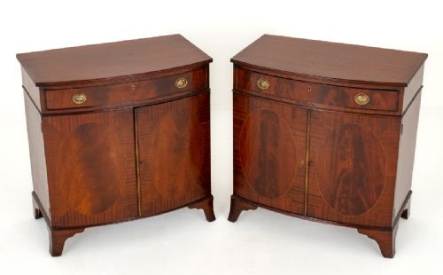fig 1. Pair of Mahogany Sheraton Revival Side Cabinets