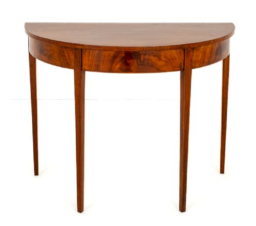 Georgian Mahogany Demi Lune Side Table