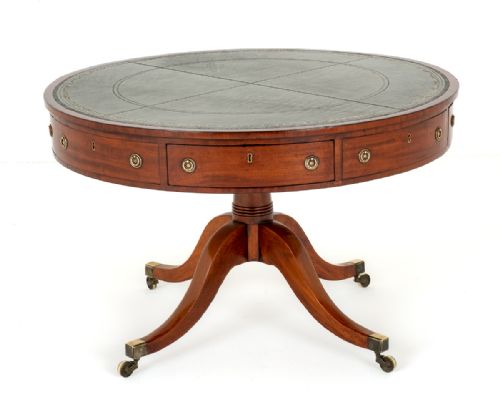Regency Mahogany Drum Table