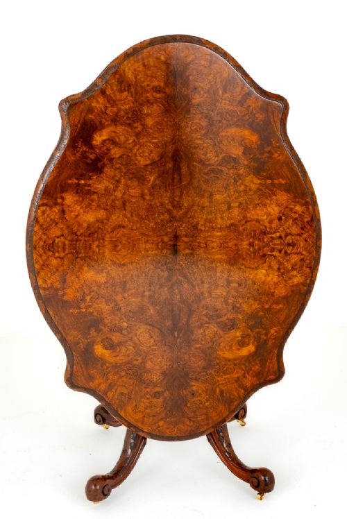 Irish Burr Walnut "Loo" Table