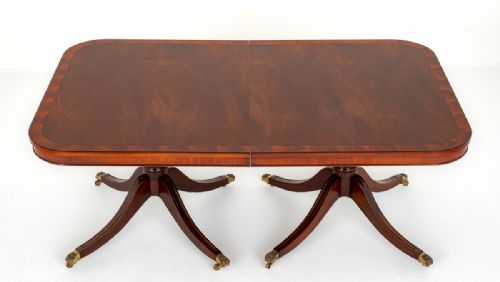 fig 1. Mahogany Regency Revival 2 Pillar Dining Table