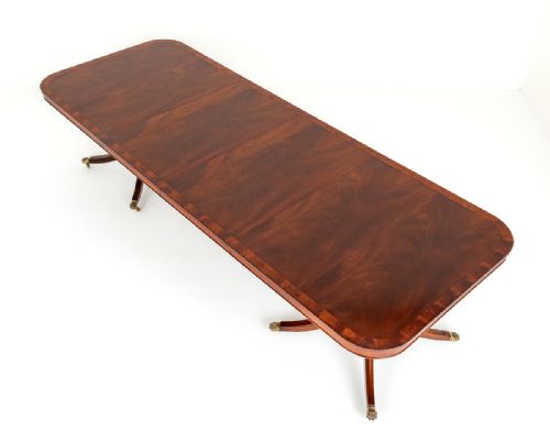 Mahogany Regency Revival 2 Pillar Dining Table