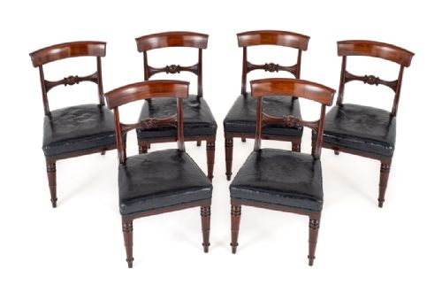 Set of 6 Regency Mahogany Dining Chairs