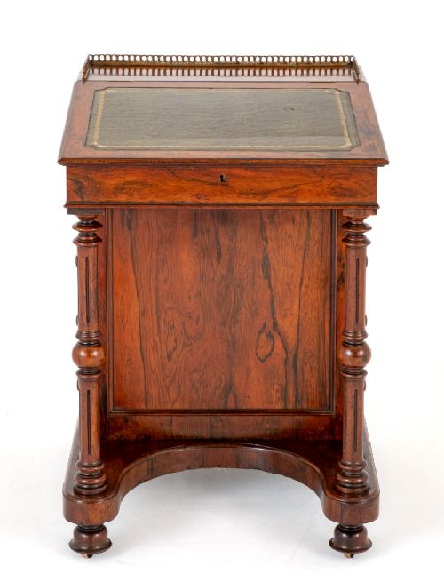 fig 1. Victorian Rosewood Davenport.