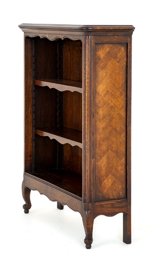 Pretty French Oak Open Bookcase