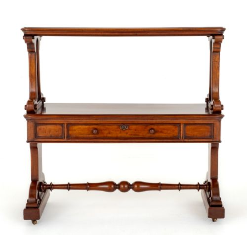 AN UNUSUAL VICTORIAN MAHOGANY DUMB WAITER - ADDITIONAL PHOTO 1
