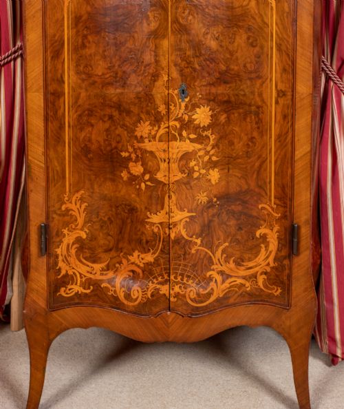 AMAZING 6 PIECE FRENCH BURR WALNUT AND MARQUETRY BEDROOM SUITE - ADDITIONAL PHOTO 2