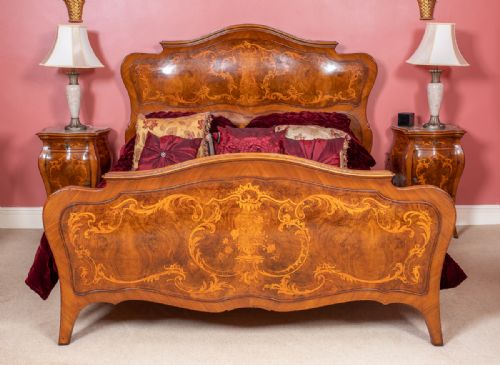 AMAZING 6 PIECE FRENCH BURR WALNUT AND MARQUETRY BEDROOM SUITE - ADDITIONAL PHOTO 29