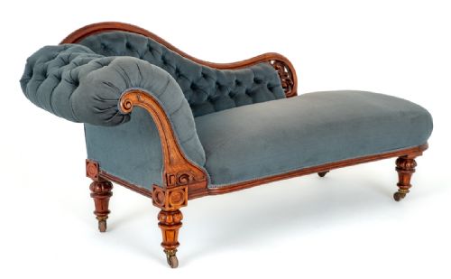 Victorian Mahogany Chaise Longue.