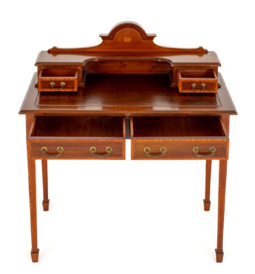 fig 4. Sheraton Revival Mahogany Bonheur Du Jour