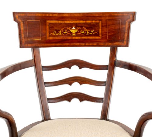 SHERATON REVIVAL OPEN ARM CHAIR - ADDITIONAL PHOTO 2