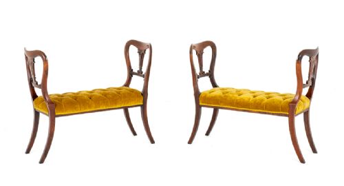 Pair of William IV Rosewood Window Seats