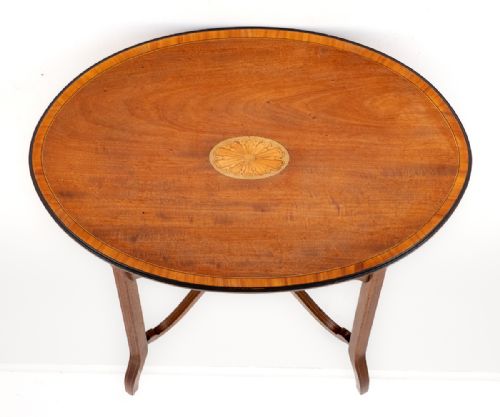 SHERATON REVIVAL MAHOGANY OCCASIONAL TABLE - ADDITIONAL PHOTO 5