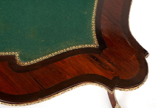 GOOD QUALITY MAHOGANY AND ROSEWOOD FRENCH CARD TABLE - ADDITIONAL PHOTO 6