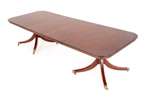 Mahogany Regency Style 2 Leaf Extending Dining Table