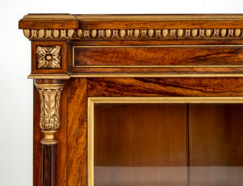 IMPRESSIVE OLIVE WOOD VICTORIAN PIER CABINET - ADDITIONAL PHOTO 1