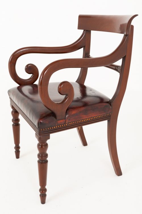 fig 1. Pair of Regency Style Mahogany Desk Chairs