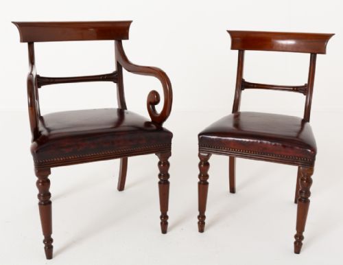 Pair of Regency Style Mahogany Desk Chairs