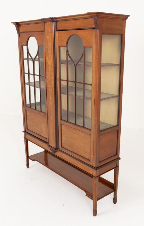Sheraton Revival Mahogany Display Cabinet