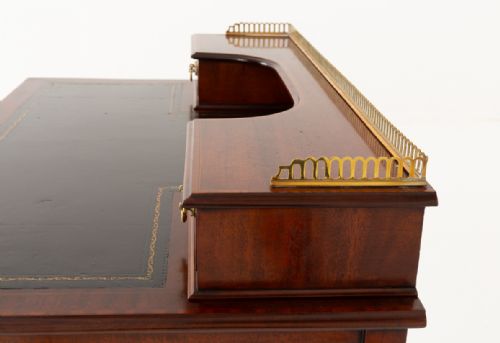 SHERATON REVIVAL MAHOGANY INLAID WRITING TABLE - ADDITIONAL PHOTO 3