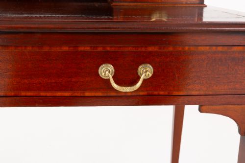 SHERATON REVIVAL MAHOGANY INLAID WRITING TABLE - ADDITIONAL PHOTO 6