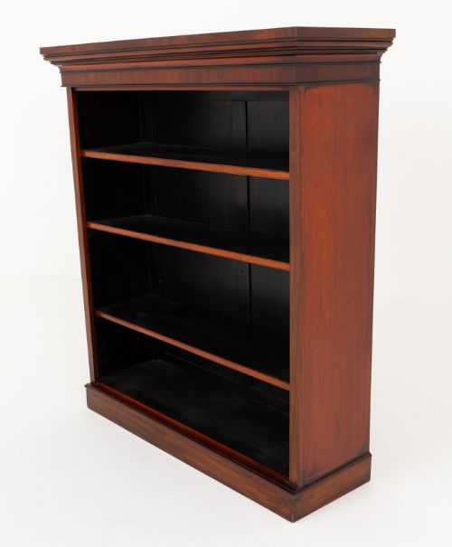 Victorian Mahogany Open Bookcase