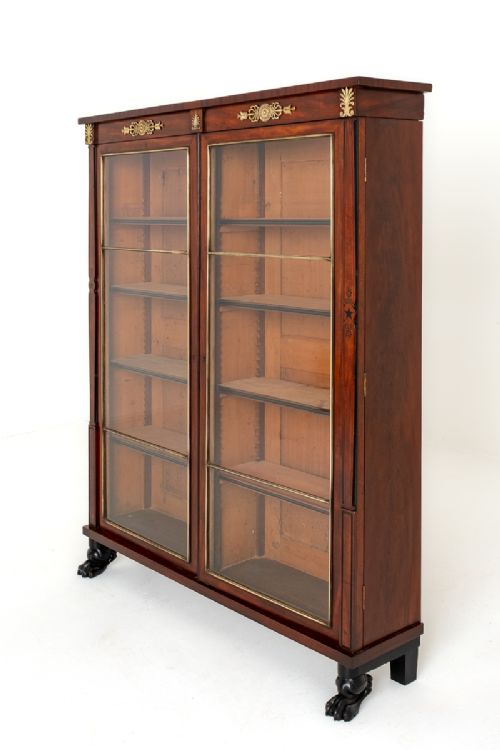 Regency Mahogany 2 Door Glazed Bookcase