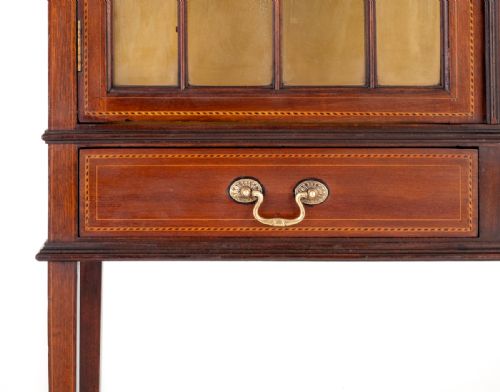 fig 1. Sheraton Revival Mahogany Inlaid Display Cabinet