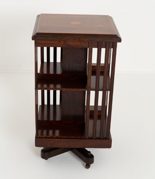 Victorian Rosewood Revolving Bookcase