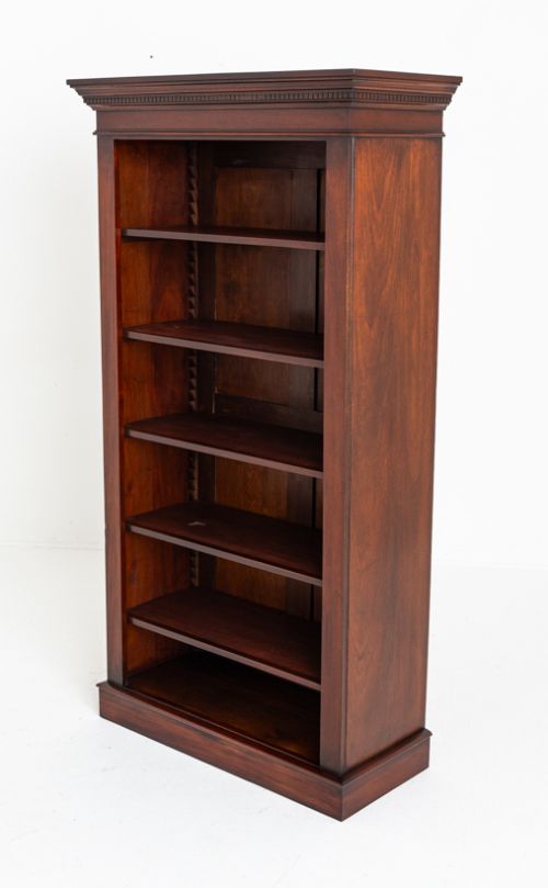 Large Victorian Mahogany Open Bookcase