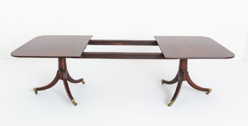 fig 1. Mahogany Regency Revival 2 Pedestal Dining Table.