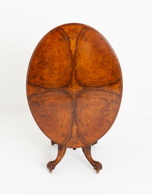 Victorian Burr Walnut Loo Table