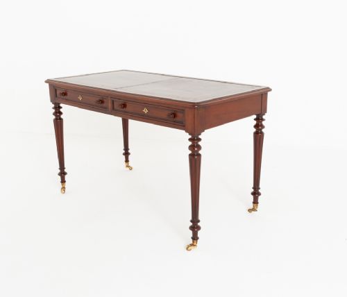 French Mahogany 2 Drawer Writing Table