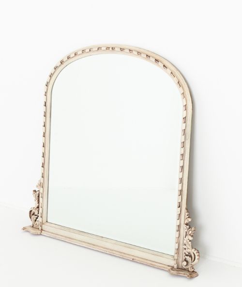 Victorian Style Painted Over Mantle Mirror