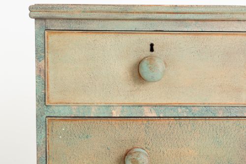 VICTORIAN PAINTED 2 OVER 3 CHEST OF DRAWERS - ADDITIONAL PHOTO 6