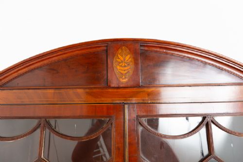 REGENCY MAHOGANY INLAID SECRETAIRE BOOKCASE - ADDITIONAL PHOTO 7