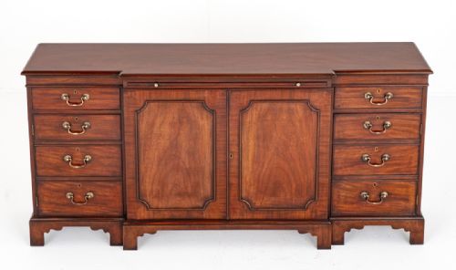 Georgian Revival Mahogany Breakfront Sideboard