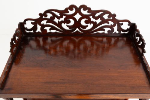 PRETTY VICTORIAN ROSEWOOD WHATNOT - ADDITIONAL PHOTO 4