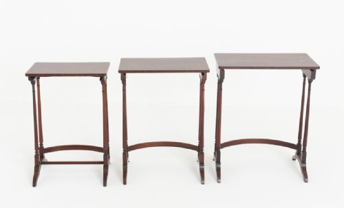 NEST OF 3 VICTORIAN ROSEWOOD TABLES - ADDITIONAL PHOTO 2